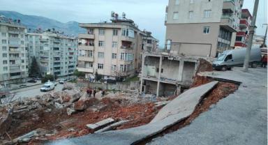 Kahramanmaraş’ta heyelan korkuttu..