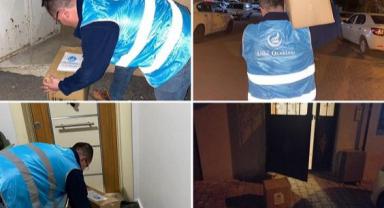 Ülkü Ocakları ihtiyaç sahiplerine yardım kolisi dağıttı..