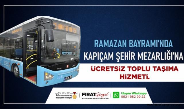 Bayramda Kapıçam Mezarlığı’na Ücretsiz Seferler Düzenlenecek..