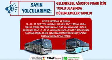 Geleneksel Ağustos Fuarı İçin Toplu Ulaşımda Düzenlemeler Yapıldı..