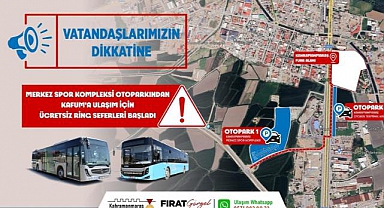 Merkez Spor Kompleksi Otoparkından Fuara Ücretsiz Ring Seferleri Başladı!.