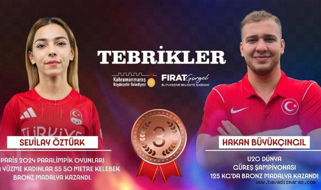 Başkan Görgel’den Kahramanmaraşlı Milli Sporcular Öztürk ve Büyükçıngıl’a Tebrik..