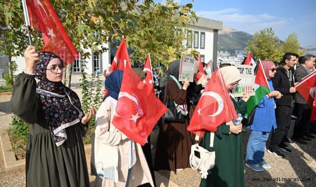 Kahramanmaraş’ta üniversite öğrencilerinden Gazze’ye destek ..