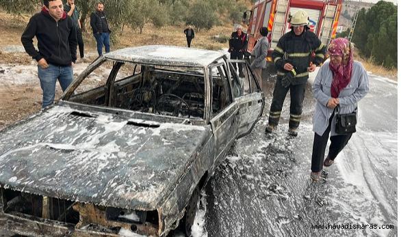 Kahramanmaraş’ta otomobil demir yığınına döndü..