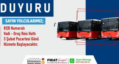 Şehir Merkezinde Yeni Toplu Taşıma Hattı Hizmete Başlıyor