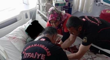 Yaşlı kadının sıkışan yüzüğü kesilerek çıkarıldı..