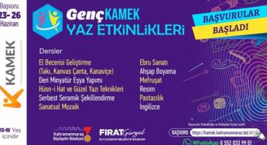 Genç KAMEK Yaz Kursları İçin Başvurular Başladı!..