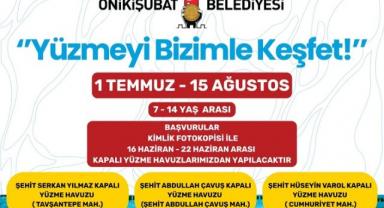 Yüzmeyi Onikişubat’la keşfedecek çocuklara müjde! Kurs başvurular başladı..