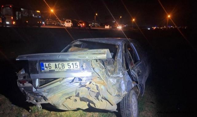 Kahramanmaraş’ta otomobil takla attı: 1 yaralı.