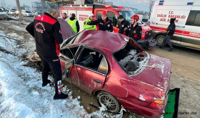 Kahramanmaraş’ta Trafik Kazası: 1 Kişi Ağır Yaralandı..