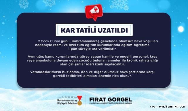 Kar Tatili Uzadı..