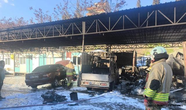 Konteyner yangını korkuttu..