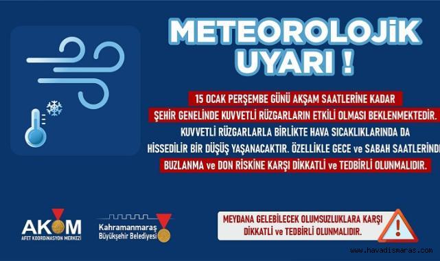 Rüzgâr ve Soğuk Hava Uyarısı; Buzlanma ve Don Riskine Dikkat!..