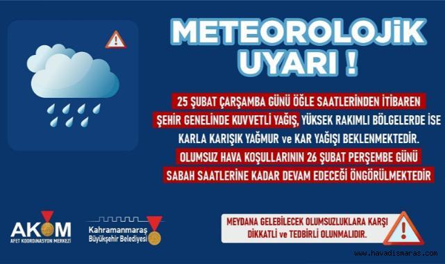 Şehir Genelinde Kuvvetli Yağış Uyarı!..