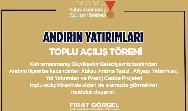 Büyükşehir’den 23 Ayda Andırın’a 1 Milyarlık Yatırım.