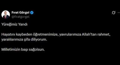 Başkan Görgel, “Yüreğimiz Yandı, Milletimizin Başı Sağ Olsun” 