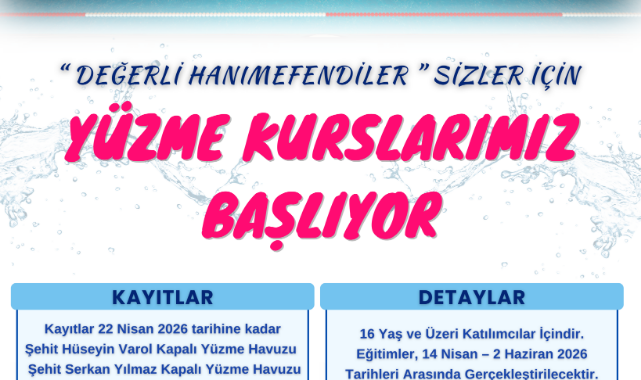 Onikişubat Belediyesi’nin Kadınlara Özel Yüzme Kursuna Başvurular Başladı