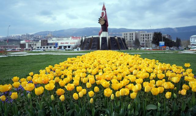 Şehir Çiçek Açtı; Kavşaklarda Görsel Şölen 