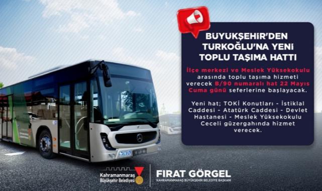 Büyükşehir’den Türkoğlu’na Yeni Toplu Taşıma Hattı..