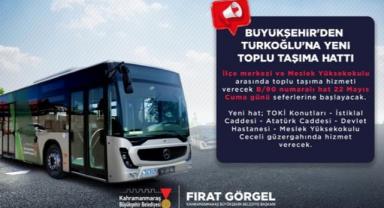 Büyükşehir’den Türkoğlu’na Yeni Toplu Taşıma Hattı..