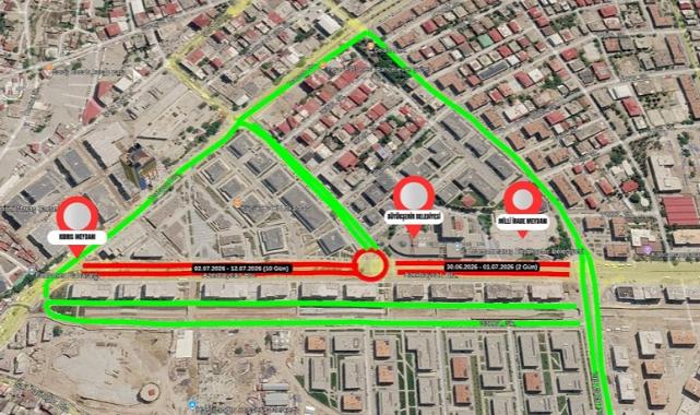 Azerbaycan Bulvarı’nda Geçici Trafik Düzenlemesi Yapıldı..