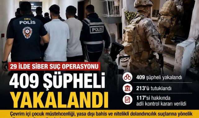 Kahramanmaraş dahil 29 İlde Siber Suç Operasyonu 