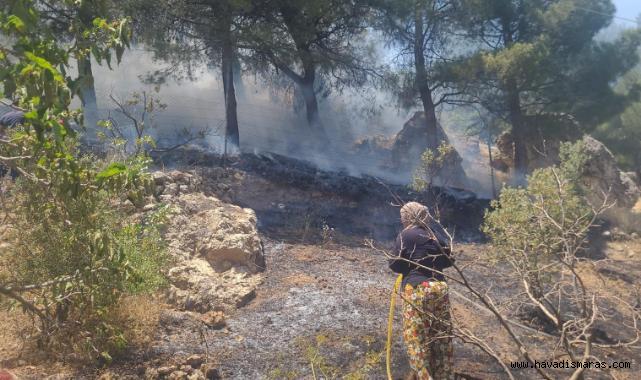 Kahramanmaraş’ta Ormanlık Alanda Çıkan Yangın Söndürüldü