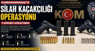 Kahramanmaraş’ta Silah Kaçakçılığı Operasyonu: 5 Gözaltı 