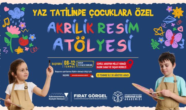 Çocuklara Yaz Hediyesi; Akrilik Resim Atölyesi Başlıyor