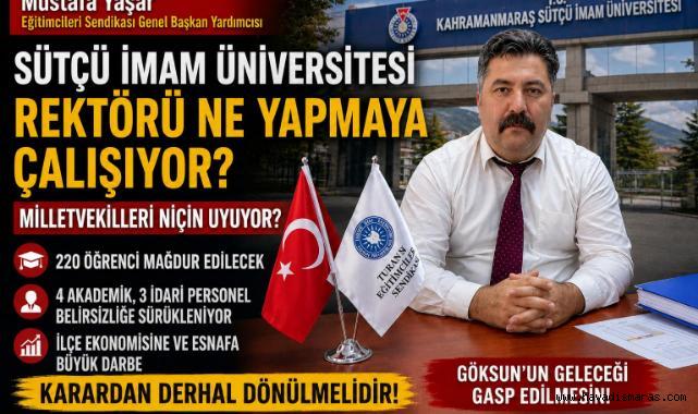 Göksun Uygulamalı Bilimler Yüksekokulu’nda Bölüm Taşınması Tepkisi 
