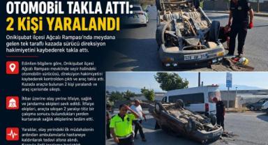 Kahramanmaraş’ta Otomobil Takla Attı: 2 Yaralı 