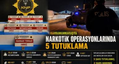 Kahramanmaraş’ta zehir tacirlerine operasyon