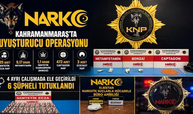 Kahramanmaraş’ta uyuşturucu operasyonları: 6 şüpheli tutuklandı