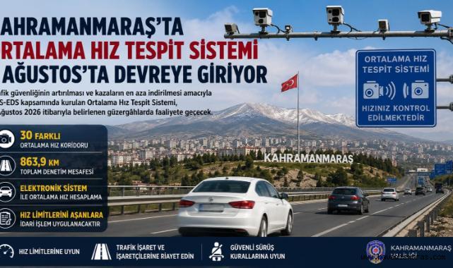 Ortalama Hız Tespit Sistemi 1 Ağustos’ta Devreye Girdi..