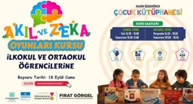 İlkokul ve ortaokul öğrencilerine yönelik “Akıl ve Zekâ Oyunları Kursu” düzenliyoruz
