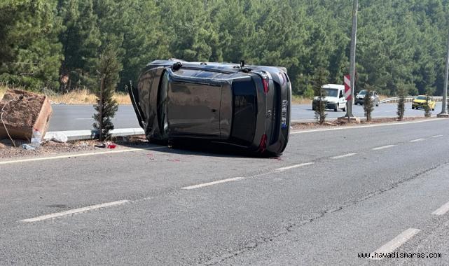 Kahramanmaraş’ta otomobil takla attı: 1 yaralı