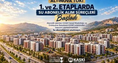 Altınova TOKİ 1. ve 2. Etaplarda Su Aboneliği Başvuruları Başladı..