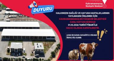Canlı Hayvan Borsası Geçici Olarak Hizmete Kapatıldı 