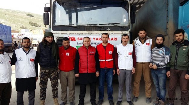 BAYIRBUCAK TÜRKMENLERİNE 40 TIR GİTTİ..