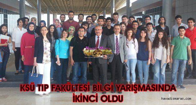 KSÜ TIP FAKÜLTESİ BİLGİ YARIŞMASINDA İKİNCİ OLDU